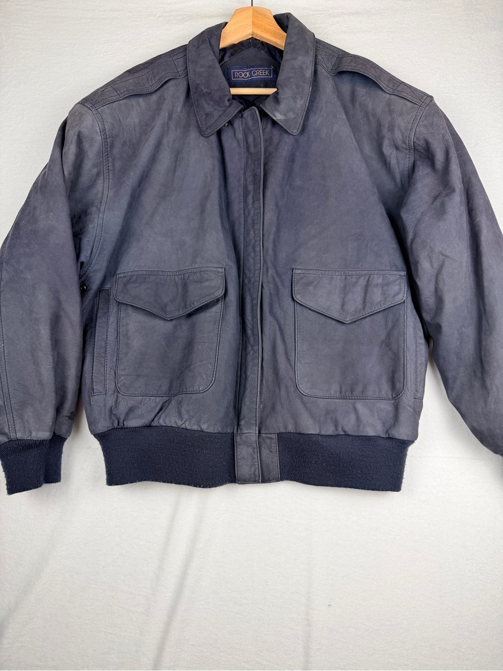 Rock Creek Men's Dark Navy Bomber Jacket